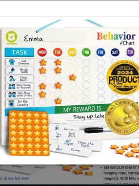 Magnetic Reward Behaviour Chart  Set with Colorful Icons